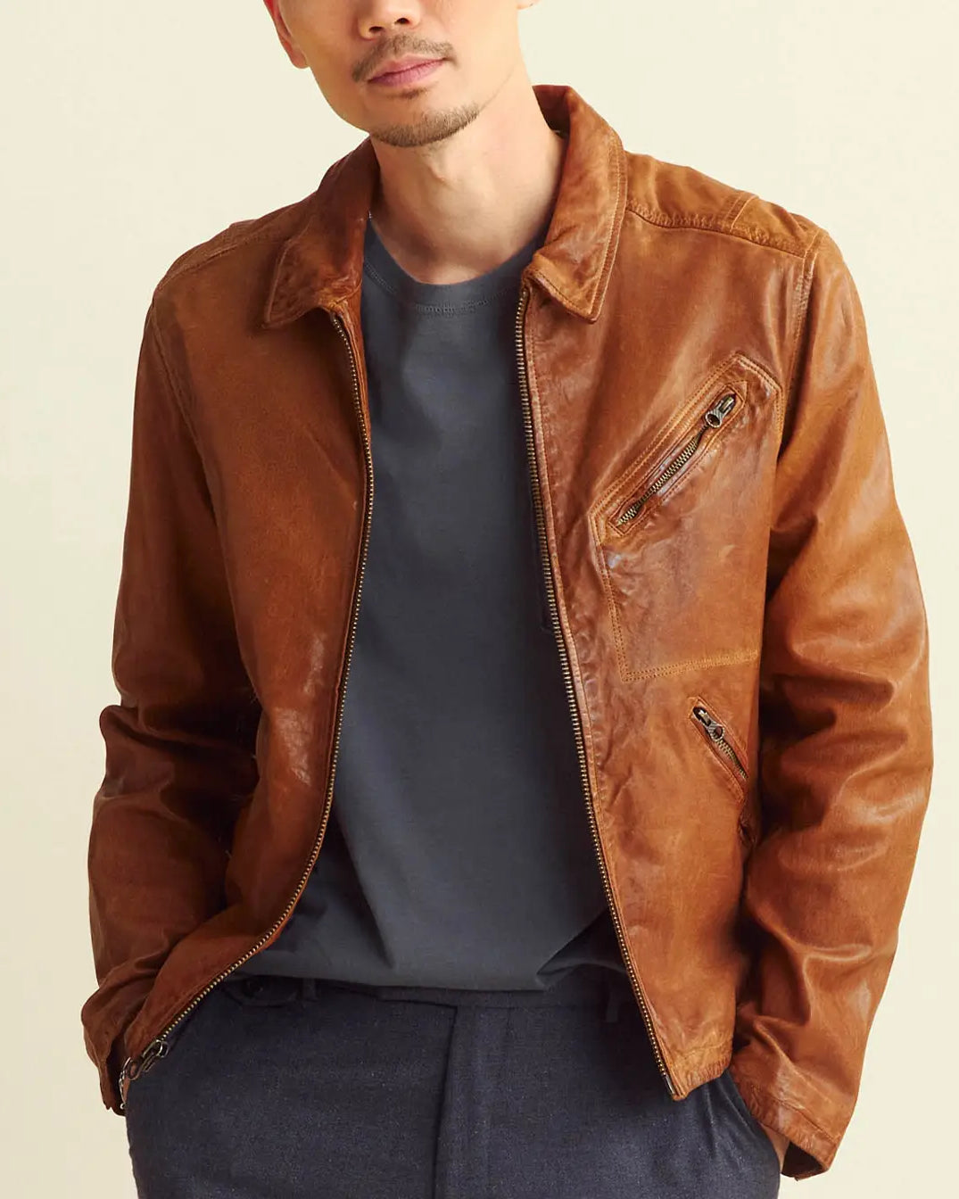 Blake Lambskin Leather Rider Jacket