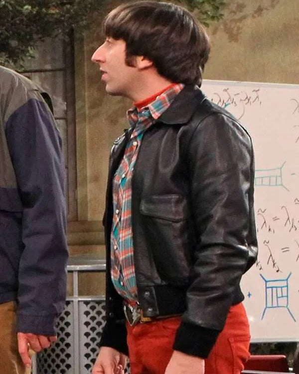 Howard Wolowitz The Big Bang Theory S08 Black Leather Jacket