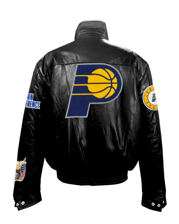 Indiana Pacers Full Black Leather Jacket