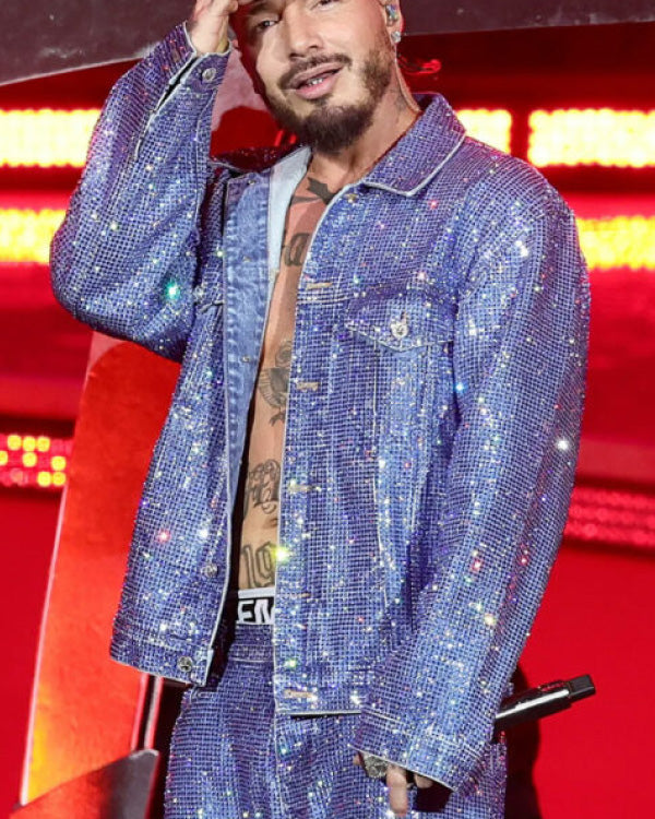 J Balvin Coachella 2024 Blue Jacket