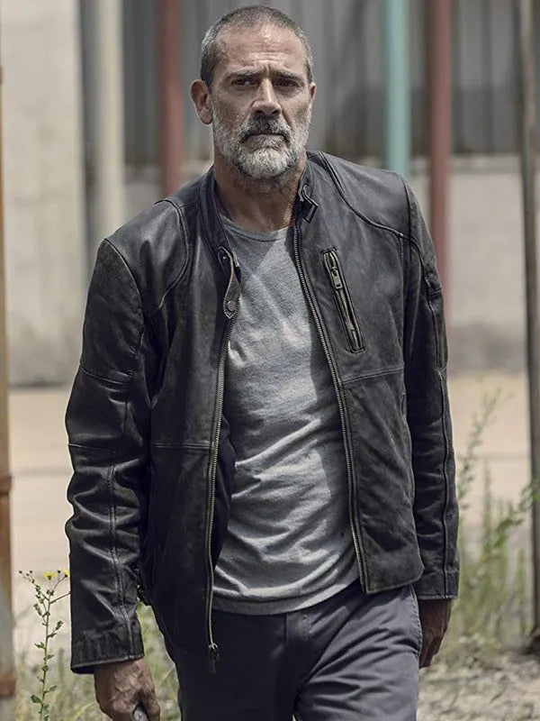 Negan TV Series The Walking Dead Black Leather Jacket