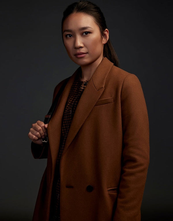 3 Body Problem 2024 Jess Hong Brown Coat