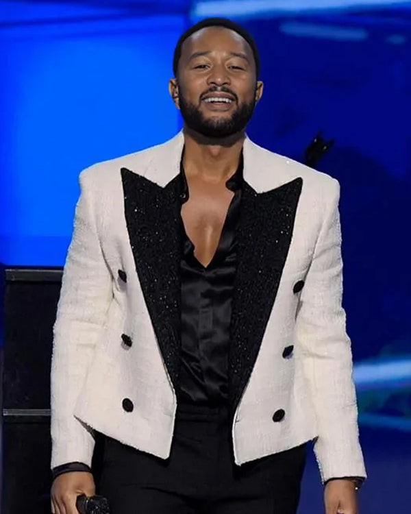 John Legend DNC 2024 White Blazer