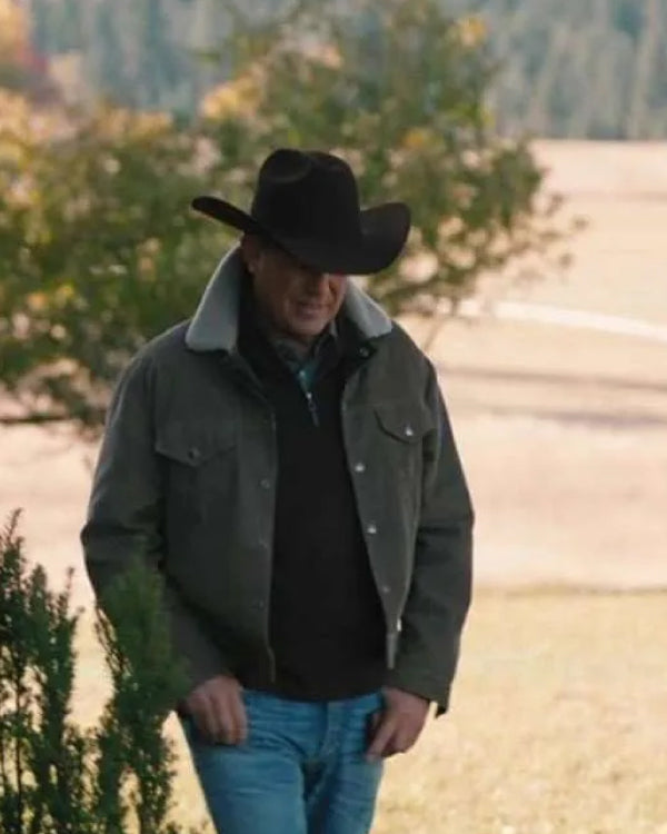 Kevin Costner Yellowstone John Dutton Brown Corduroy Jacket