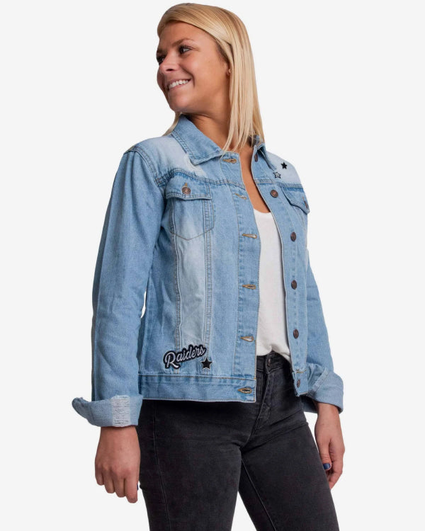 Las Vegas Raiders Womens Denim Jacket