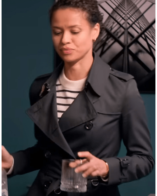 Lift 2024 Gugu Mbatha-Raw Black Trench Coat