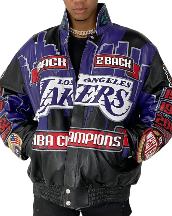 Los Angeles Lakers 2001 Championship Leather Jacket