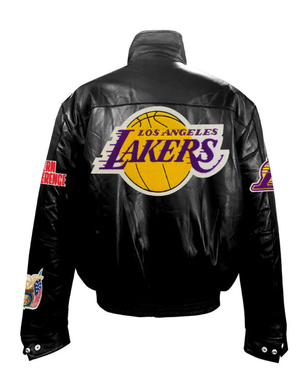 Los Angeles Lakers Full Black Leather Jacket