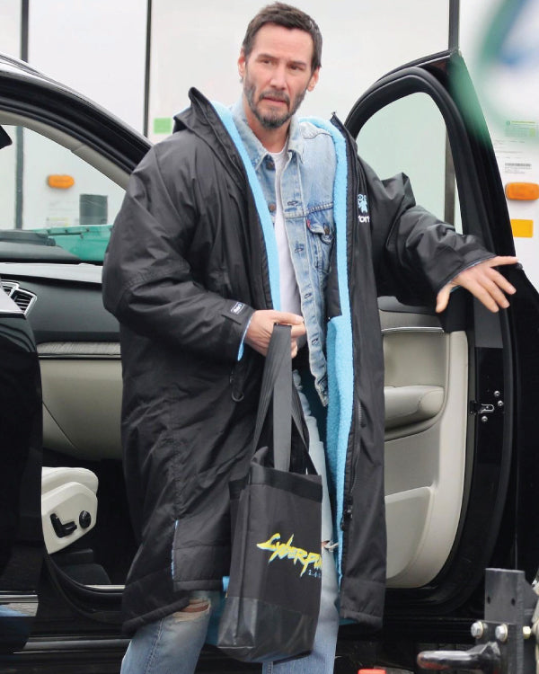 Keanu Reeves Waterproof Robe 2024 Black Coat