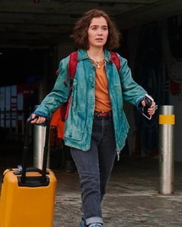 Love At First Sight 2023 Haley Lu Richardson Teal Jacket