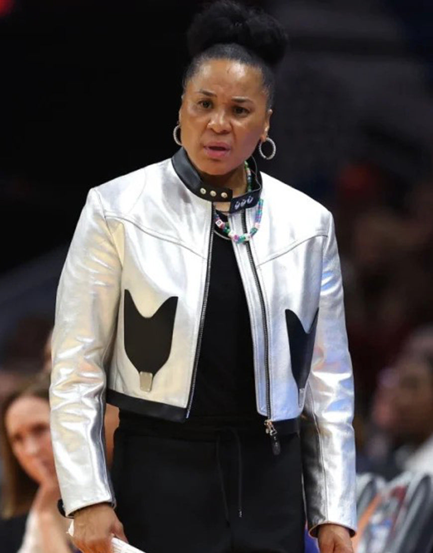 March Madness Dawn Staley Silver Leather Jacket