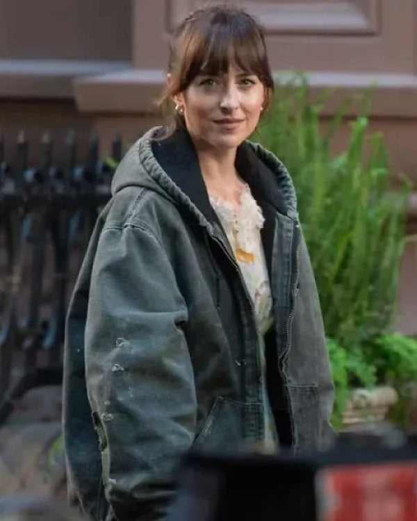 Materialists 2024 Dakota Johnson Hooded Jacket