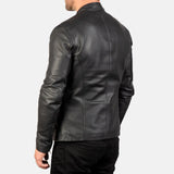 Discover the ultimate Men's Black Moto Jacket made of premium sheepskin leather. Get yours now for just $220!