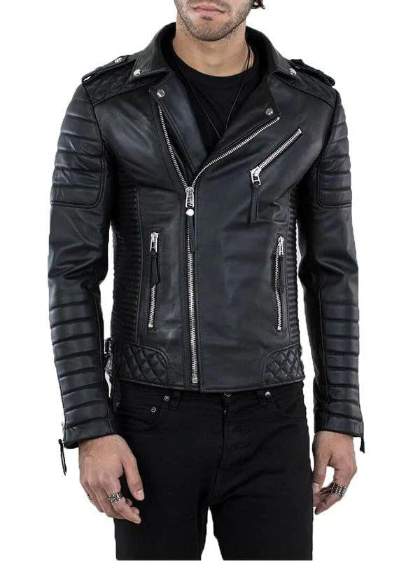 Men's Lambskin Leather Moto Jacket: Urban Edge