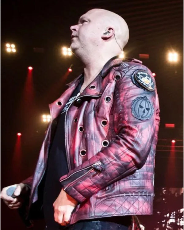 Michael Kiske Halloween Music Festival Red Leather Jacket