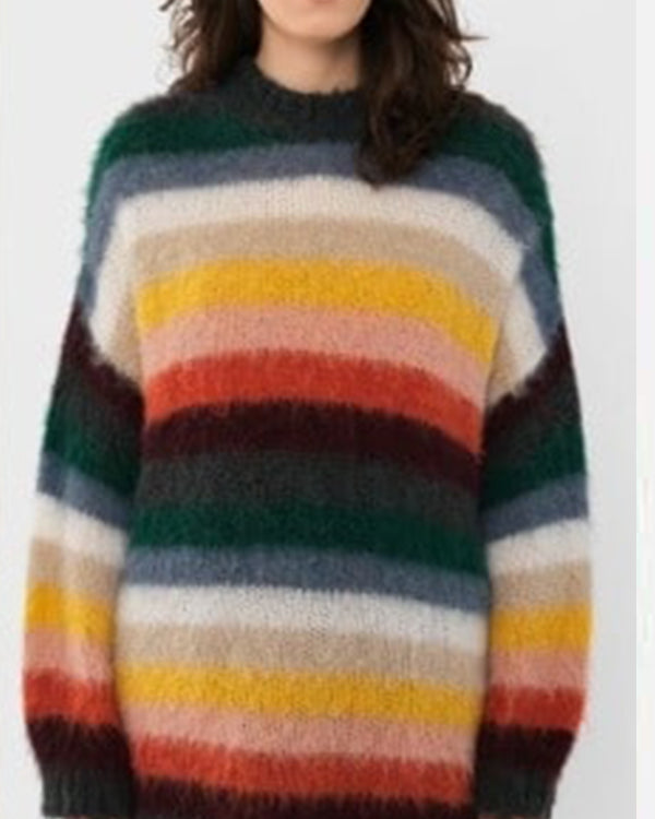 And Just Like That S02 Cynthia Nixon Rainbow Striped Sweater