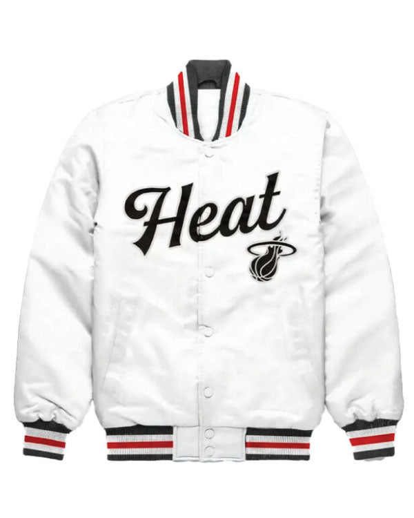 NBA Miami Heat Exclusive Full-Snap Satin Jacket