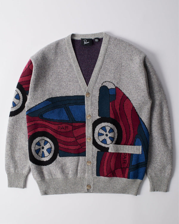 No Parking Knitted Cardigan Grey Melange