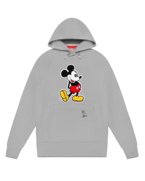 OVO x Disney Classic Mickey Hoodie Heather Grey