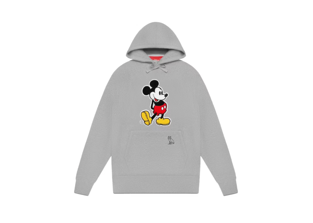 OVO x Disney Classic Mickey Hoodie Heather Grey