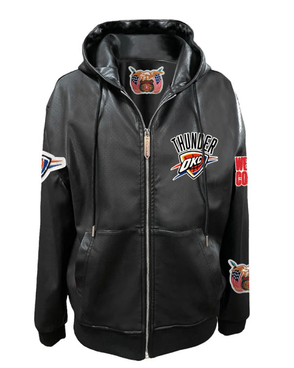 Oklahoma City Thunder Lightweight Vegan Zip-up Hooded Jacket