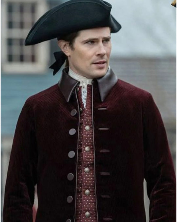 Outlander S07 David Berry Maroon Coat