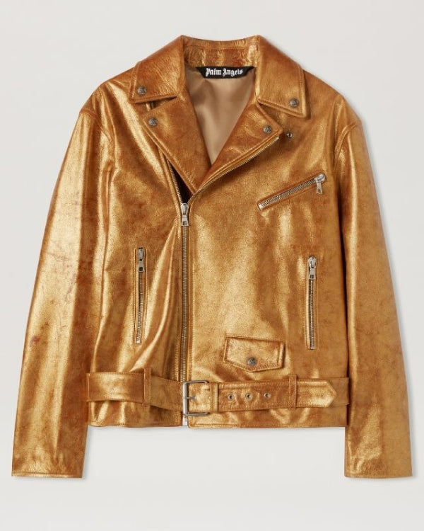 Palm Angels City Laminated Biker Jacket