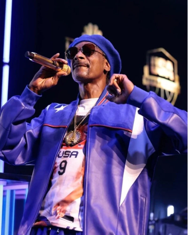 Paris 2024 Olympics Snoop Dogg Purple Bomber Jacket