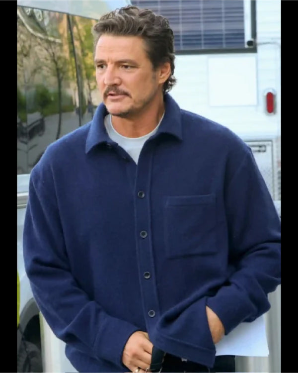 Pedro Pascal Materialists 2024 Blue Shirt