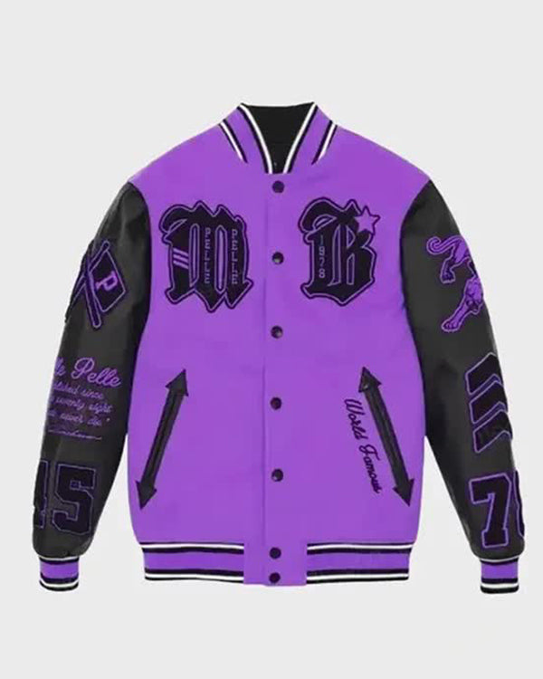 Pelle Pelle Purple Varsity Jacket