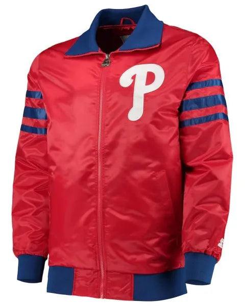 Philadelphia Phillies The Captain Ii Satin Red Jacket