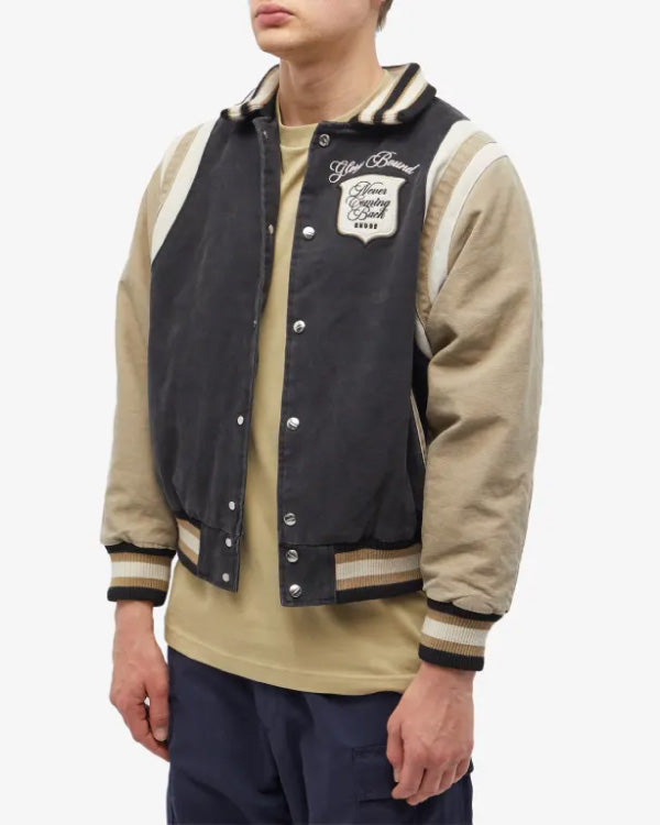 Rhude Washed Canvas Varsity Jacket