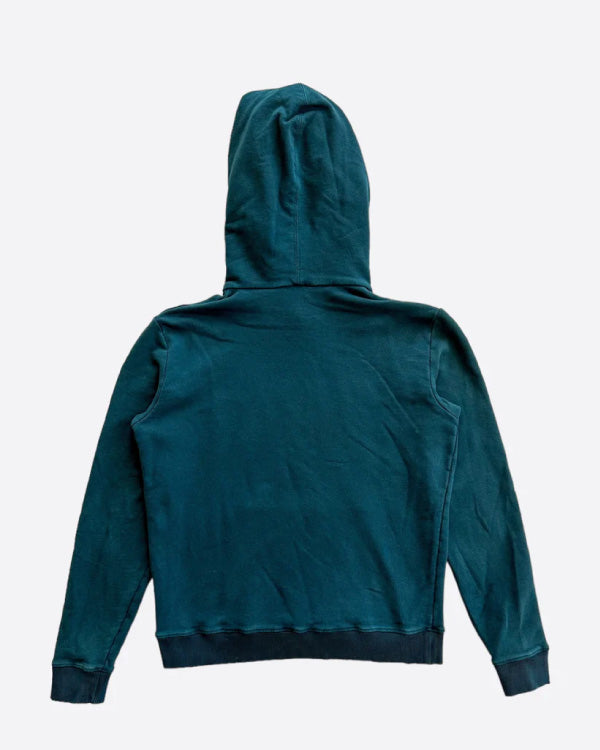 Saint Laurent Green Rive Gauche Logo Hoodie