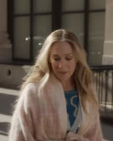 And Just Like That S02 Carrie Bradshaw Pink Plaid Robe Coat