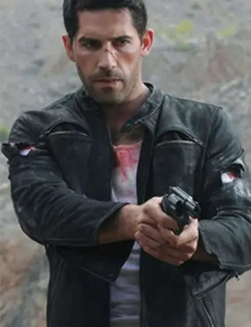 Scott Adkins John Wick Chapter 4 Black Leather Jacket