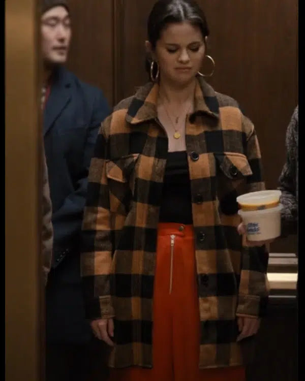 Selena Gomez Only Murders In The Building Mabel Checkered Plaid Coat