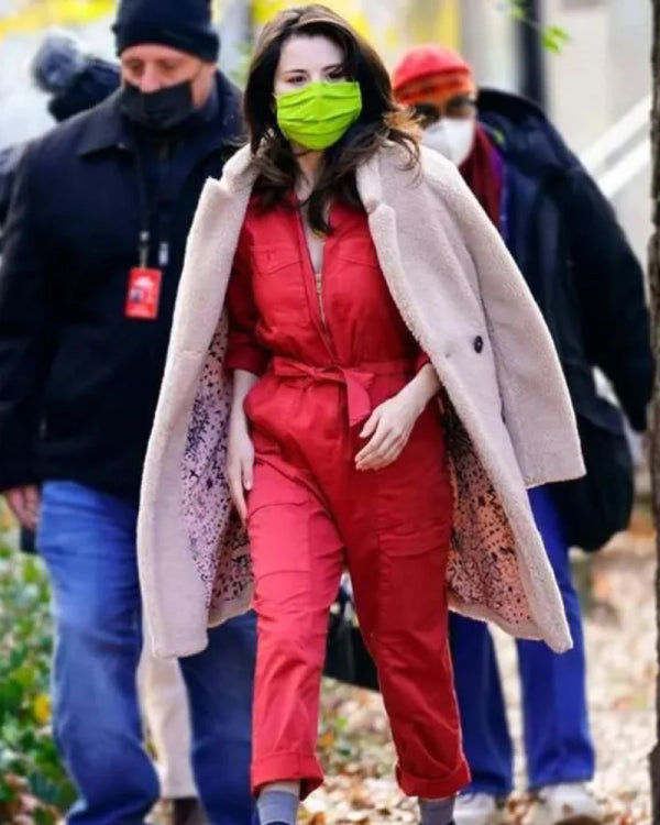 Selena Gomez Only Murders In The Building Shearling Faux Trench Coat