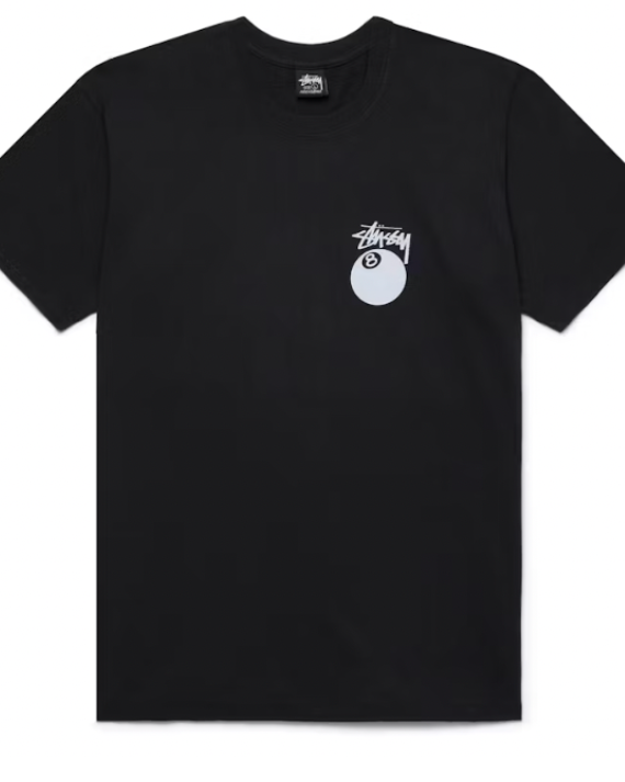 Stussy 8 Ball Pigment Dyed Tee Black