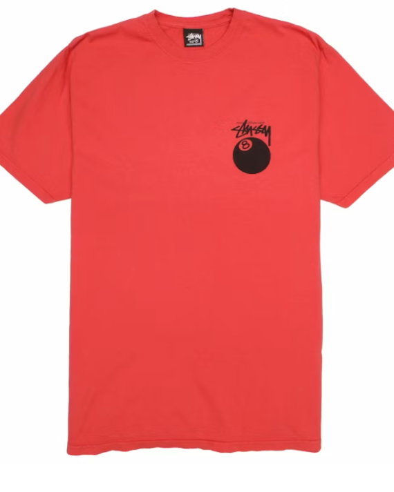 Stussy 8 Ball Pigment Dyed Tee Guava