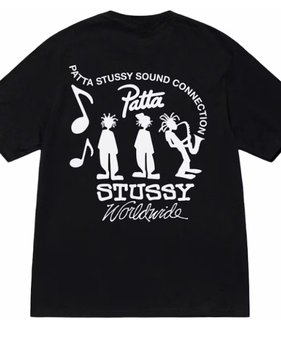 Stussy x Patta Sound Connection Tee Black