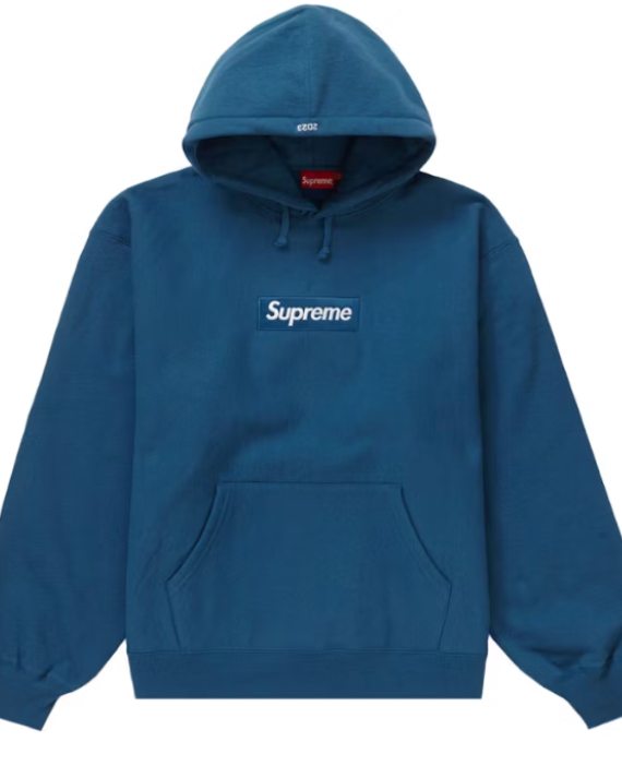 Supreme Box Logo Hooded Sweatshirt (FW23) Blue