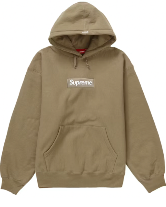 Supreme Box Logo Hooded Sweatshirt (FW23) Dark Sand