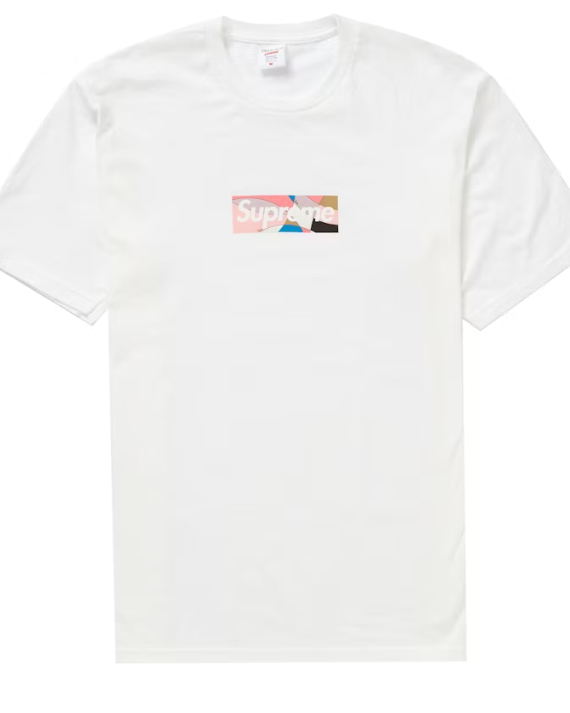 Supreme Emilio Pucci Box Logo Tee White/Dusty Pink