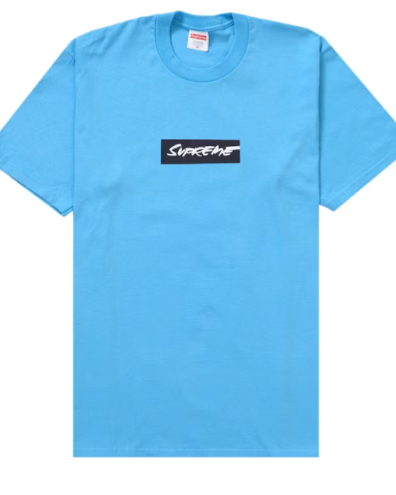 Supreme Futura Box Logo Tee Bright Blue