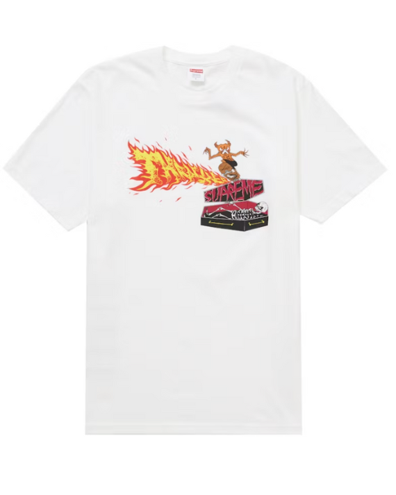 Supreme Thrasher Back Tail Tee White