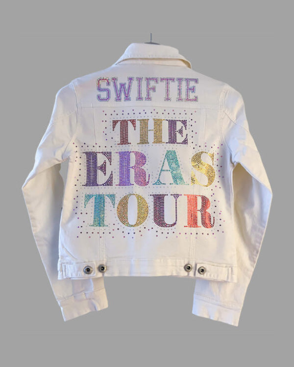 Swiftie The Eras Tour White Denim Jacket