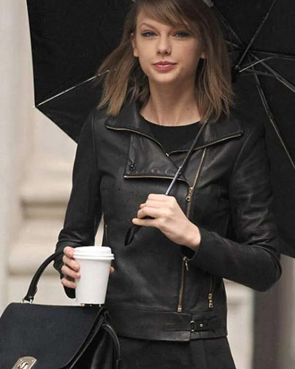 Taylor Swift Stylish Black Leather Jacket