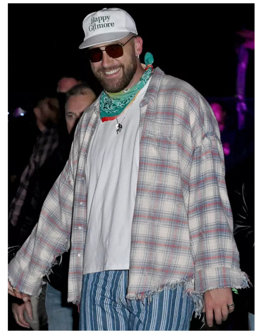 Travis Kelce Coachella 2024 Plaid Shirt