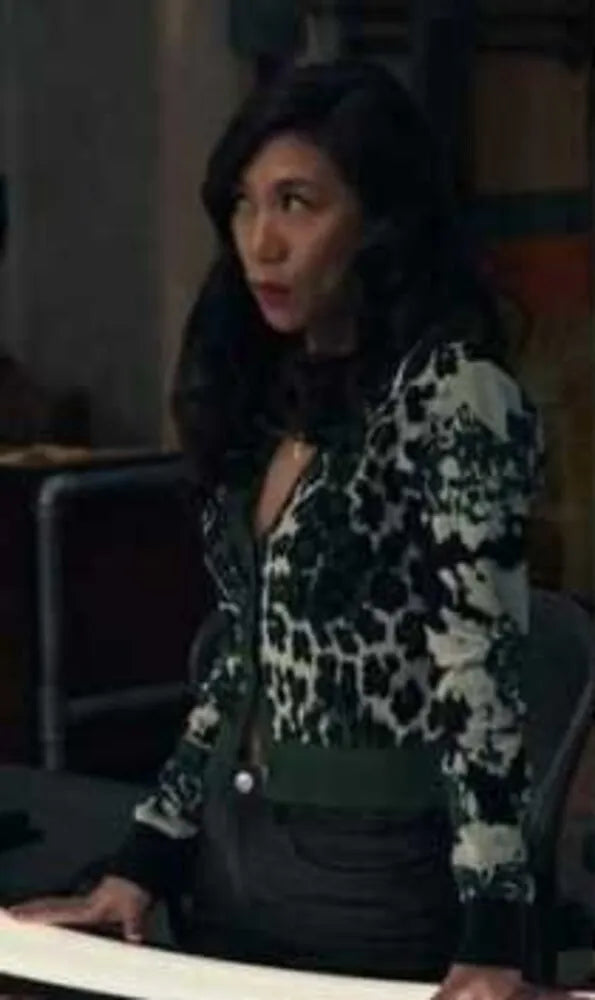 Liza Lapira The Equalizer S1 EP2 Jacquard Cardigan