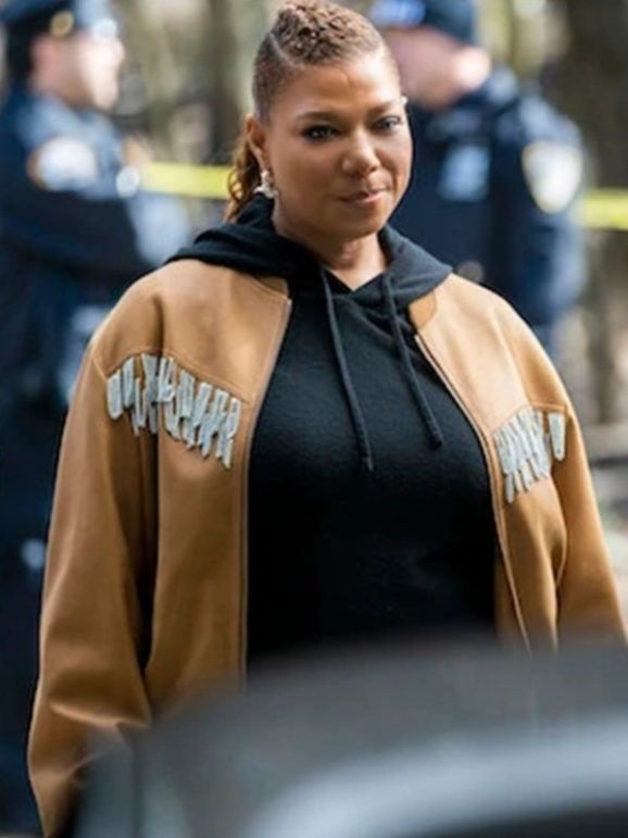 The Equalizer Queen Latifah Fringe Brown Bomber Jacket